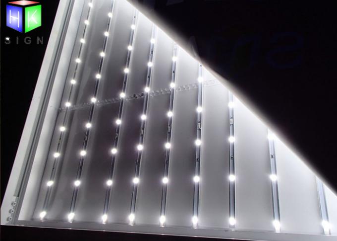Leuchtkasten-Zeichen-Anzeige im Freien Aluminium-Framelss von hinten beleuchtete 80MM des Gewebe-LED stark