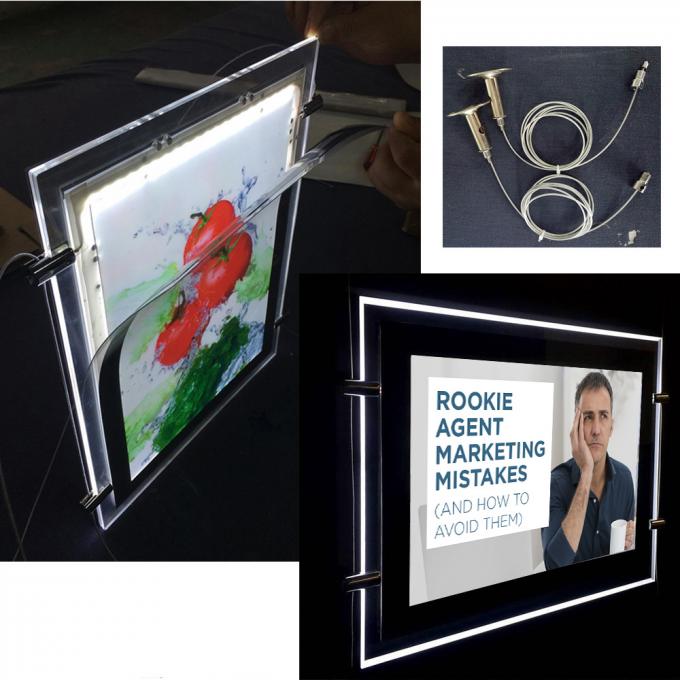 Hängendes LED-Plakat-Rahmen-Leuchtkasten-Doppeltes versah Film-Plakat-Einkommen mit Seiten