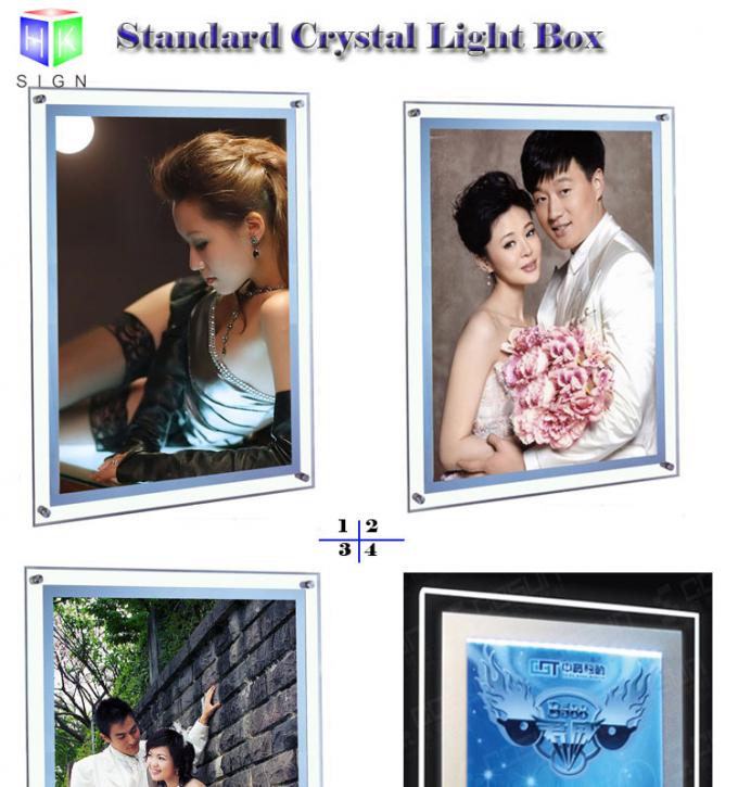 Acrylinnenwerbungs-Kristall führte Leuchtkasten für Bilderrahmen-Anzeige