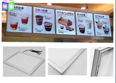 China Leuchtkasten-Rand-Lit-Acrylblatt des Verdrängungs-Metallverschluss-Rahmen-LED für Menü fournisseur
