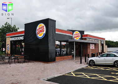 China Boden, der beleuchtete Zeichen im Freien für Geschäfts-Siebdruck Burger King steht fournisseur