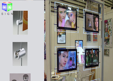 China Hängendes LED-Plakat-Rahmen-Leuchtkasten-Doppeltes versah Film-Plakat-Einkommen mit Seiten fournisseur