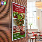 Silberner Acryl-Verschluss-Rahmen geführter Leuchtkasten mit Menü-Anzeige, Restaurant-Werbung