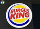 Beleuchteter Kasten Burger Kings im Freien unterzeichnet von hinten beleuchtete, runde Lightbox-Zeichen im Freien fournisseur