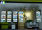 Weißes Werbungs-Doppeltes versah LED-Leuchtkasten-Real Estate-Fenster-Anzeigen mit Seiten fournisseur
