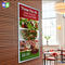 Silberner Acryl-Verschluss-Rahmen geführter Leuchtkasten mit Menü-Anzeige, Restaurant-Werbung fournisseur