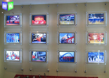 China Leuchtkasten-Immobilienmakler-Fenster-Display-Units des Foto-Rahmen-Kristall-LED belichtet usine
